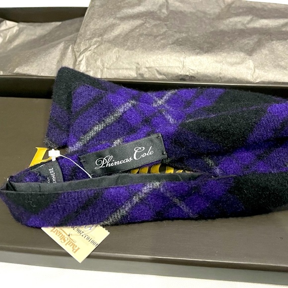 🔥🎁HOLIDAY 25’🎁🔥🆕💯PAUL STUART PHINEAS COLE 100% LUX CASHMERE SELF TIE BOW TIE🔥 - Picture 10 of 17